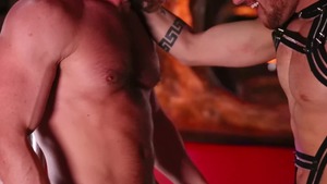 DrillMyHole: Barely Contained Dick in Denim Jockstrap