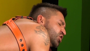Club Inferno Dungeon: Cock Slaps Against Dominic's Boots