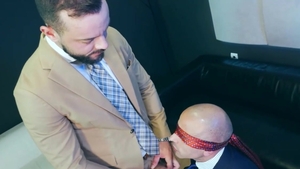 MenatPlay - Sir Peter wearing suit sex with toys in office