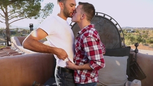 Falcon Studios: Hot studs suck and fuck under a blazing sun