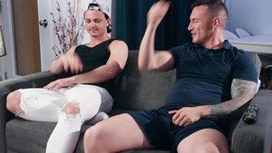 Jerk Buddies: Uncut Jock Fucks Bareback