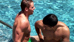 Next Door Buddies: Balls Deep Blowjobs by the Pool
